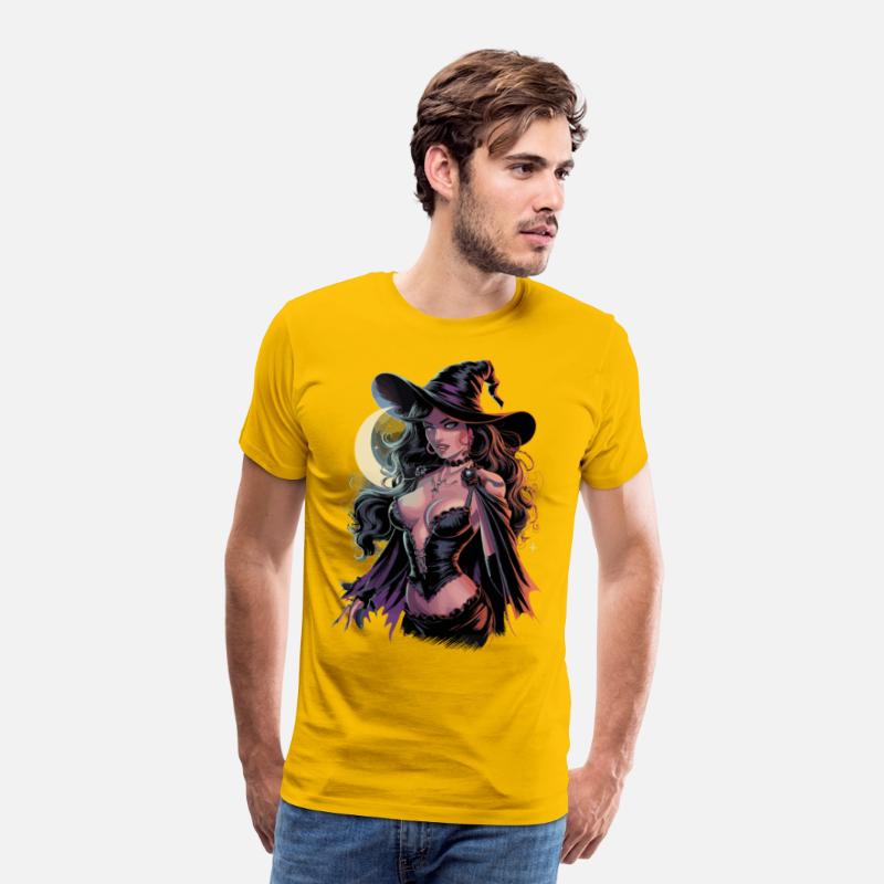 Beautiful Witch Enchanting Moonlit Night