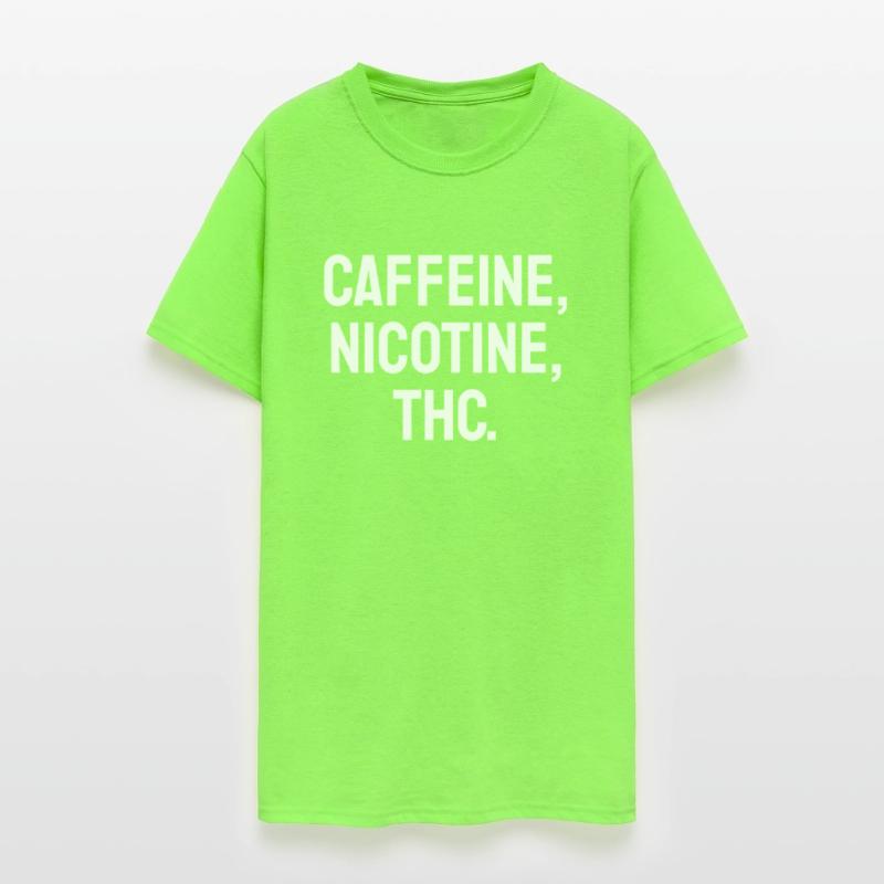 Caffeine, Nicotine, THC.