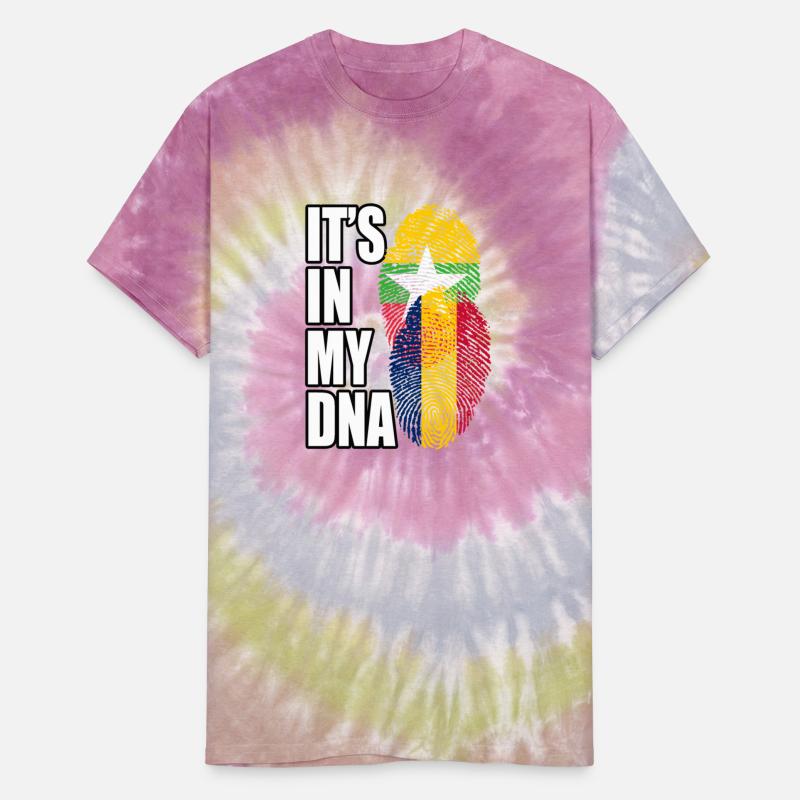 Chadian And Burmese Mix Heritage DNA Flag