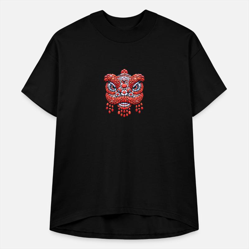 Chinese New Year - Red Pebble Lion Dance Mask