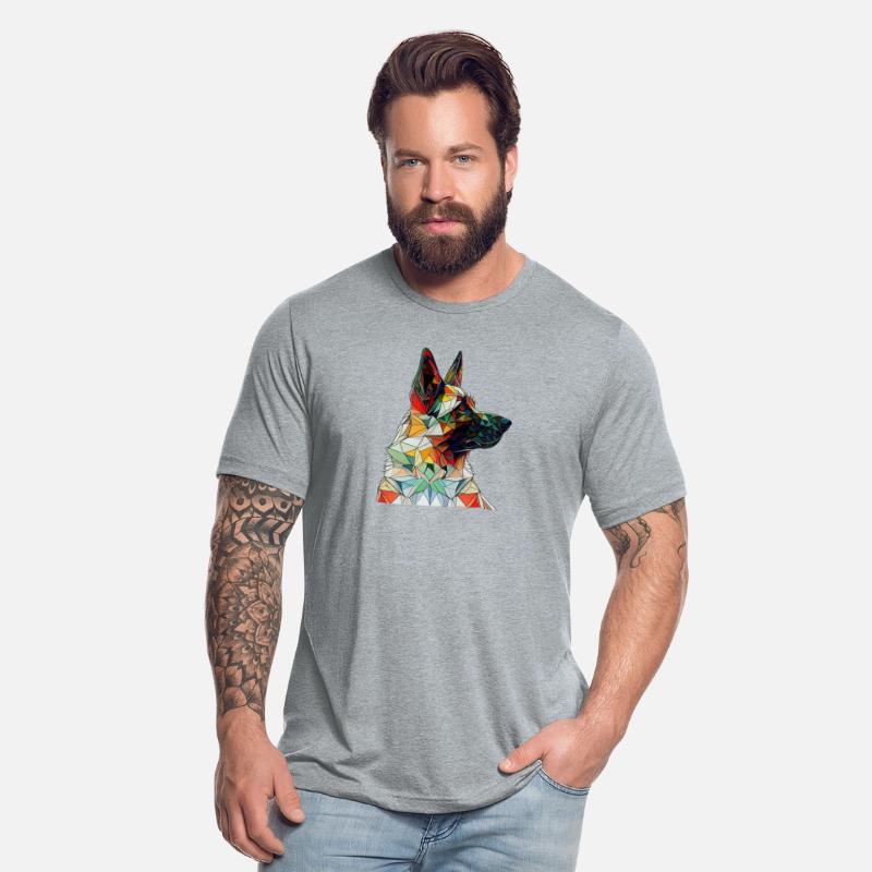 Colorful Origami German Shepherd