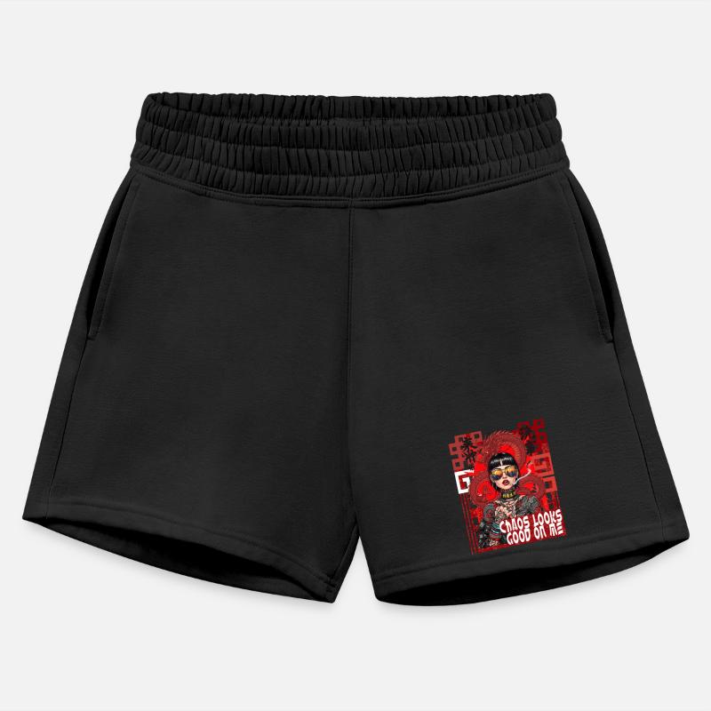 Cyberpunk illustration of a powerful young woman