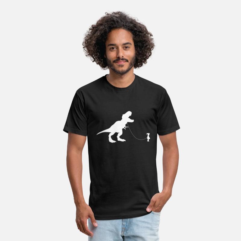 Dinosaur Shirt Pet On A Leach Led By A