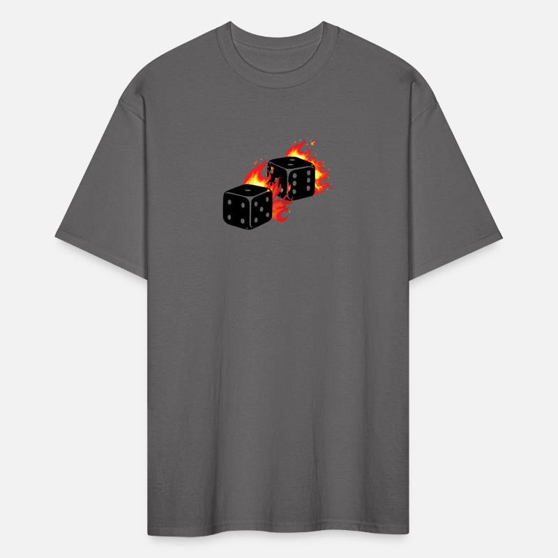FLAMING DICE - COOL DICE ON FIRE DESIGN - ROLL THE