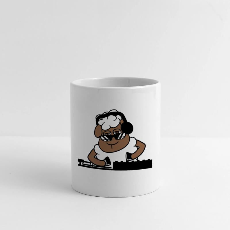 Funny Cool DJ Sheep Animal Mixing Music Party Club