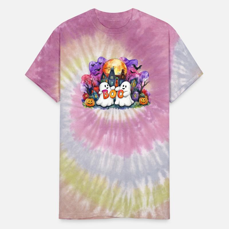 Halloween cute ghost,black cat and pumpkin tshirt