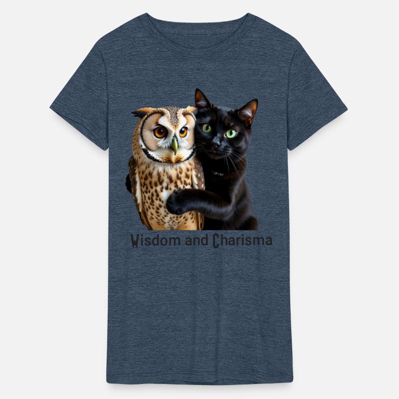 Mystic Night Owl with Cat Embrace