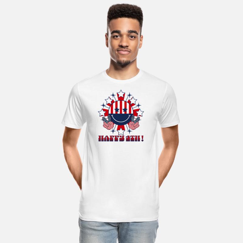 Patriotic groovy Happy Face -peace sign graphic