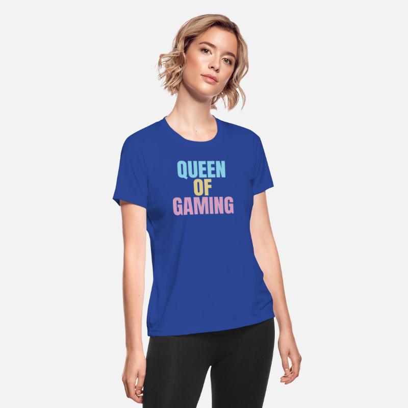 Queen of GAMING, colourful gaming slogan