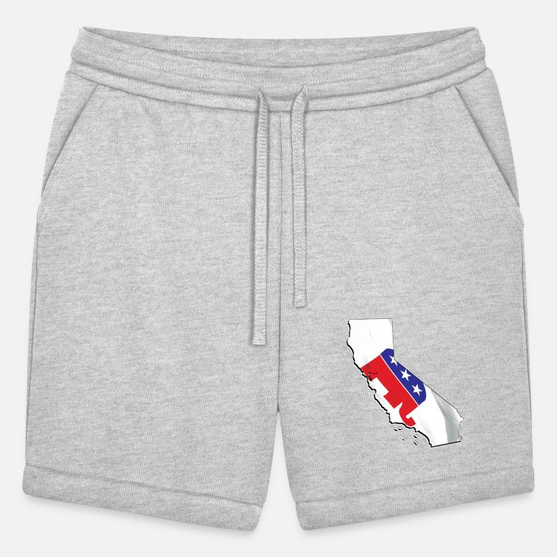 Republican Flag in California State Map