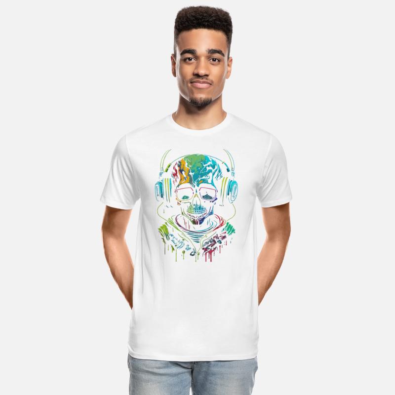 Skull with Headphone Synthwave