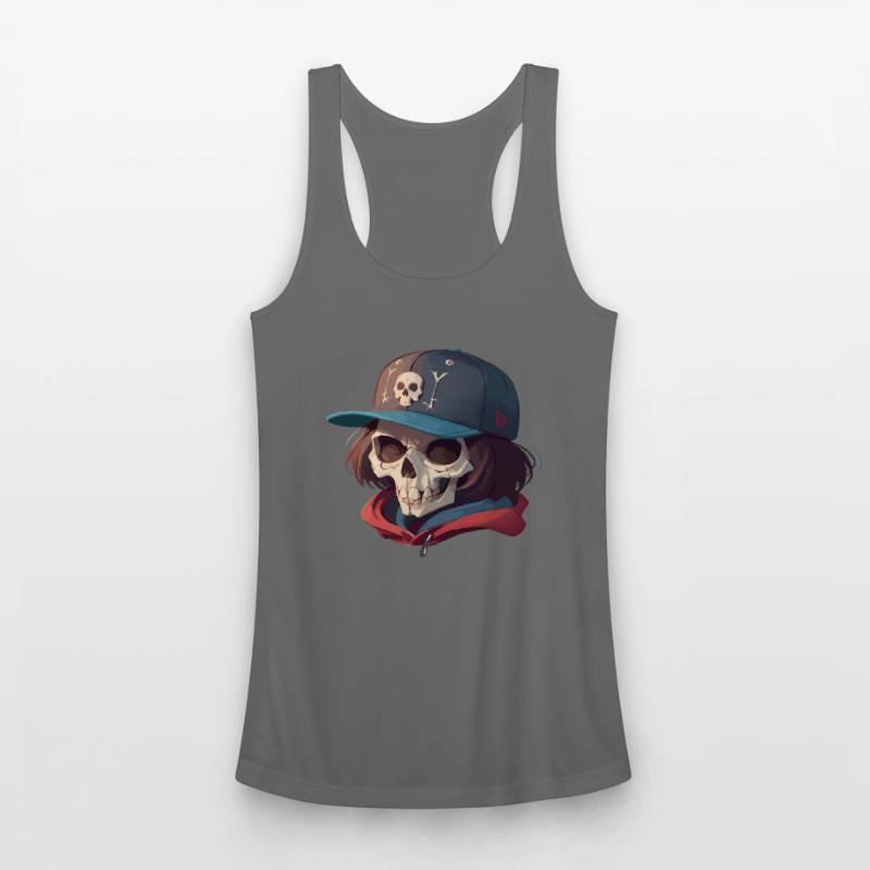 Skull with Long Hair