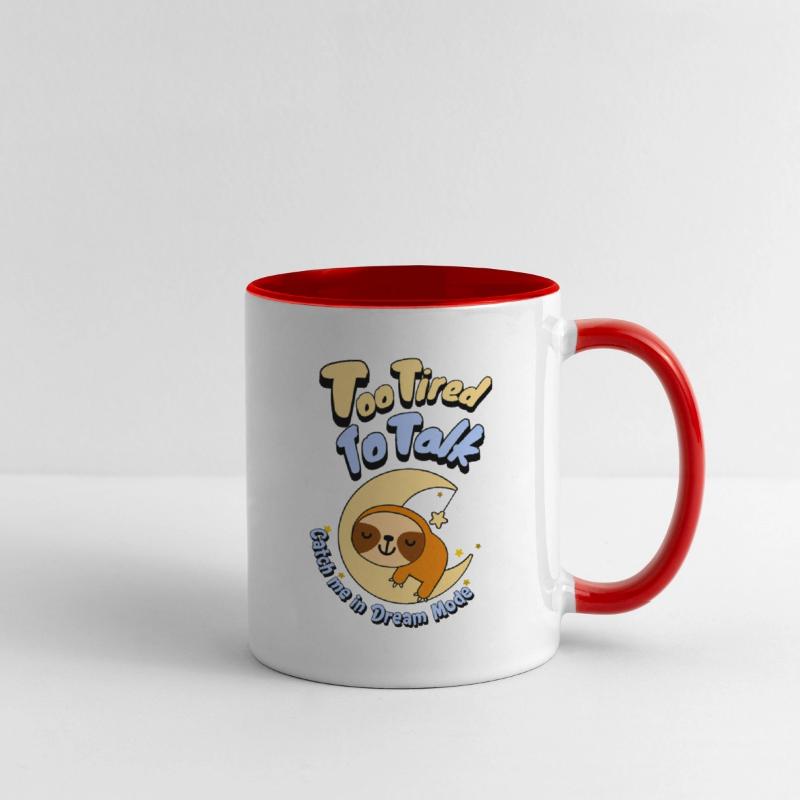 Too Tired To Talk Sloth on Moon T-Shirt