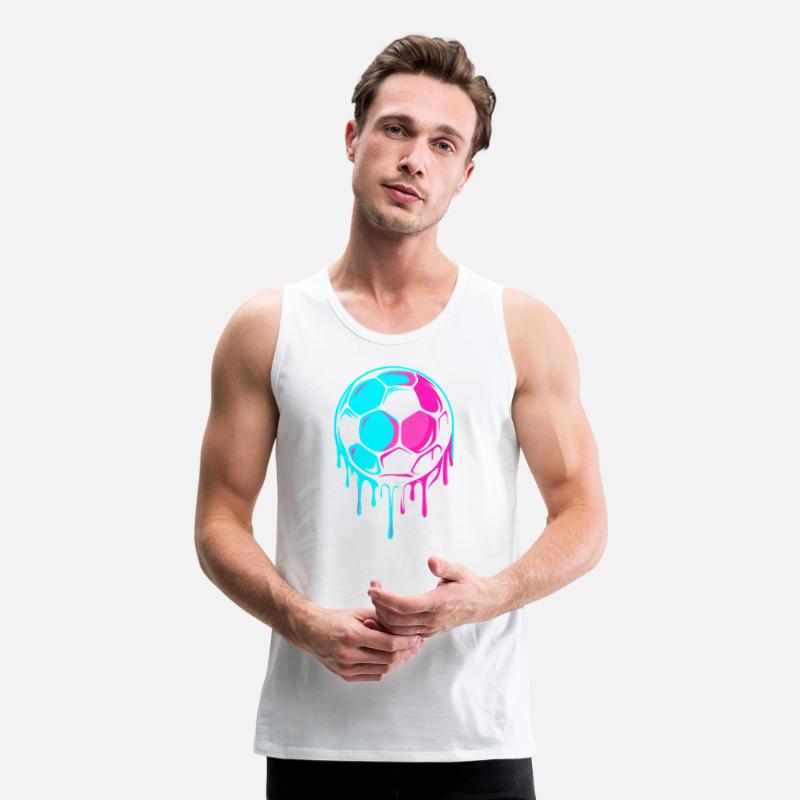 Vivid Dripping Soccer Ball Artwork