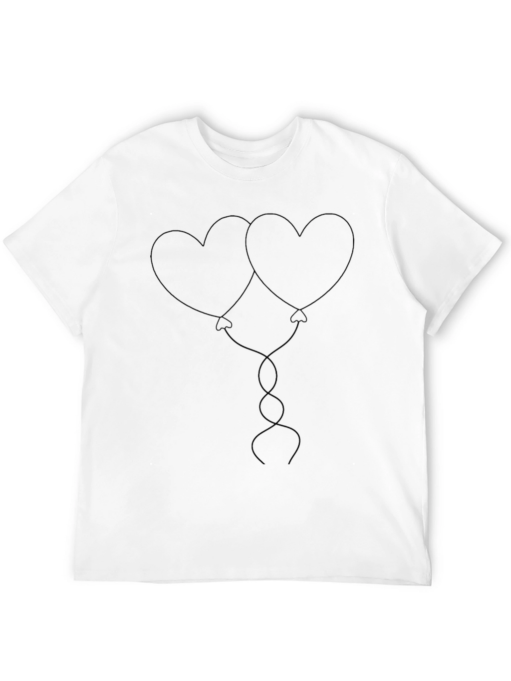 Heart Balloons Graphic Tee - Black