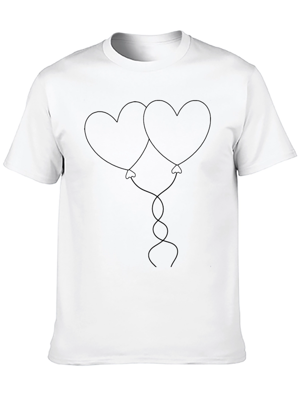 Heart Balloons Graphic Tee - Black