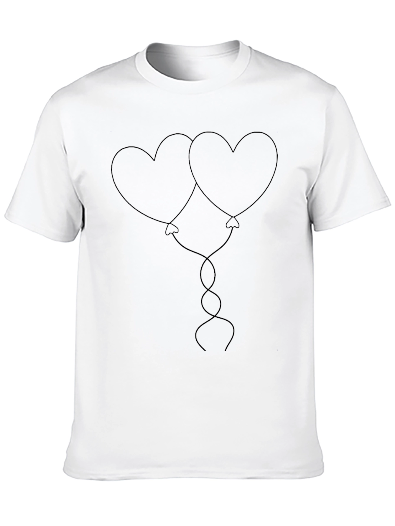 Heart Balloons Graphic Tee - Black