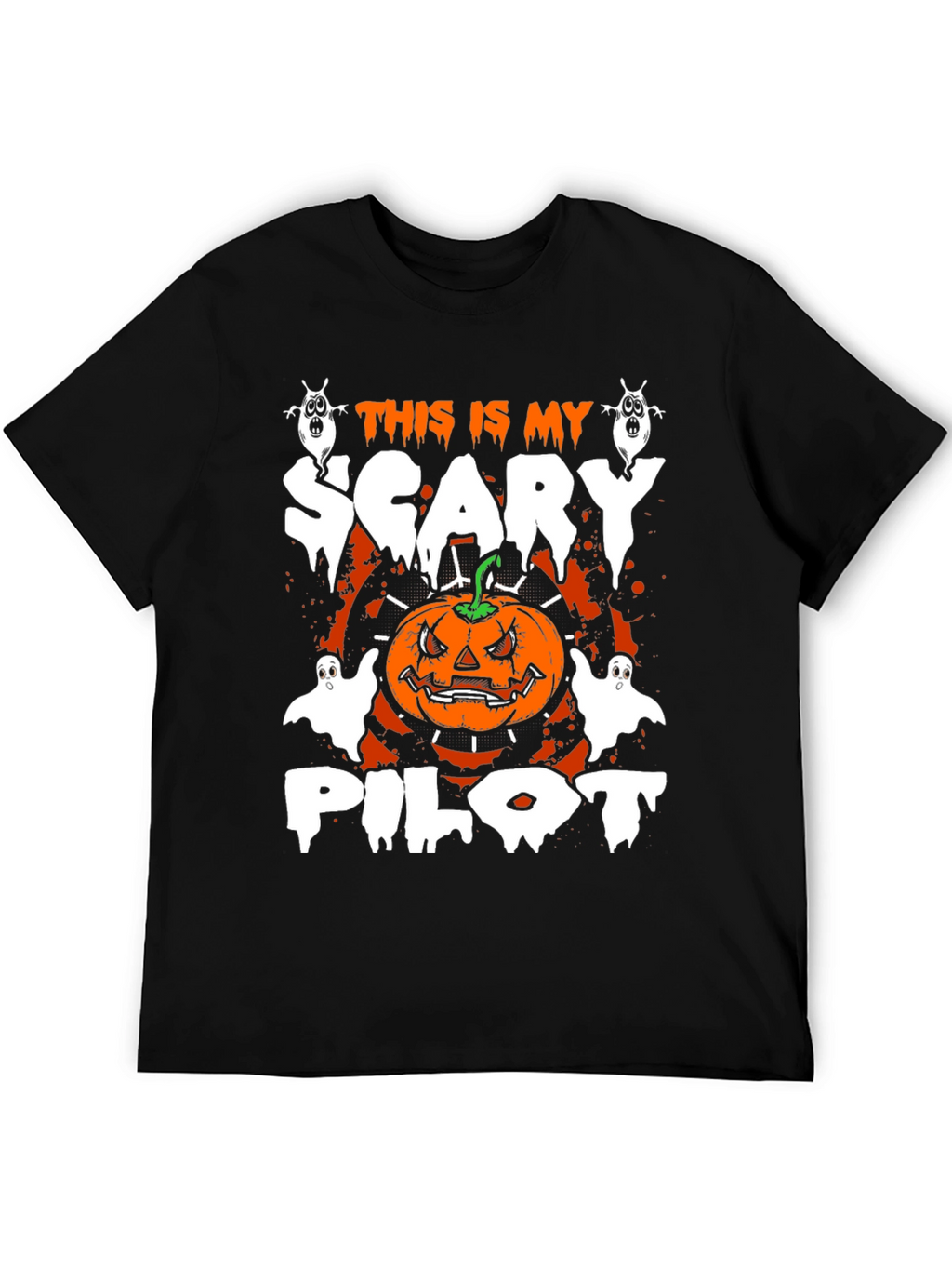 Scary Pilot Halloween Graphic Tee