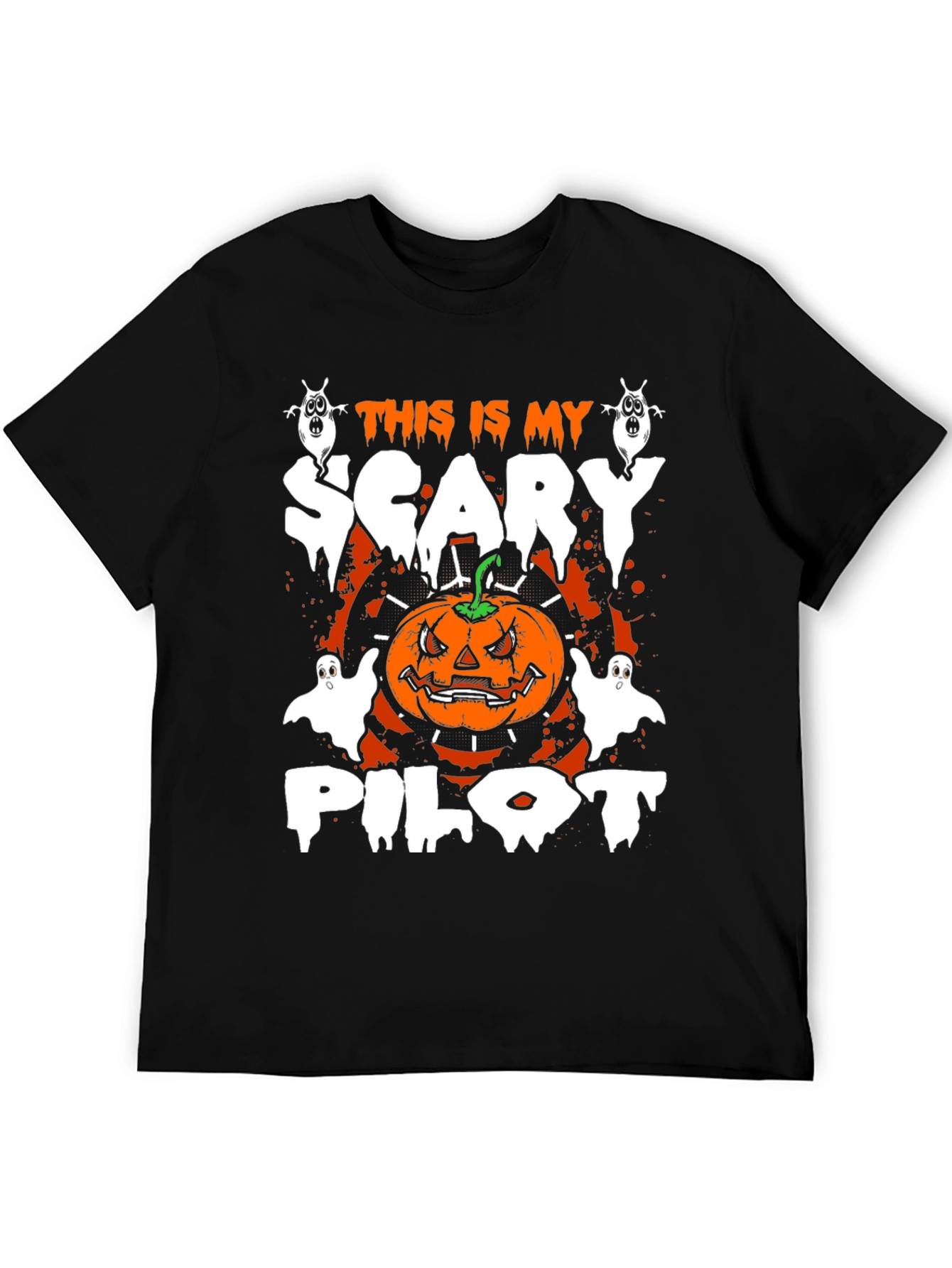 Scary Pilot Halloween Graphic Tee