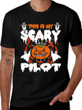 Scary Pilot Halloween Graphic Tee
