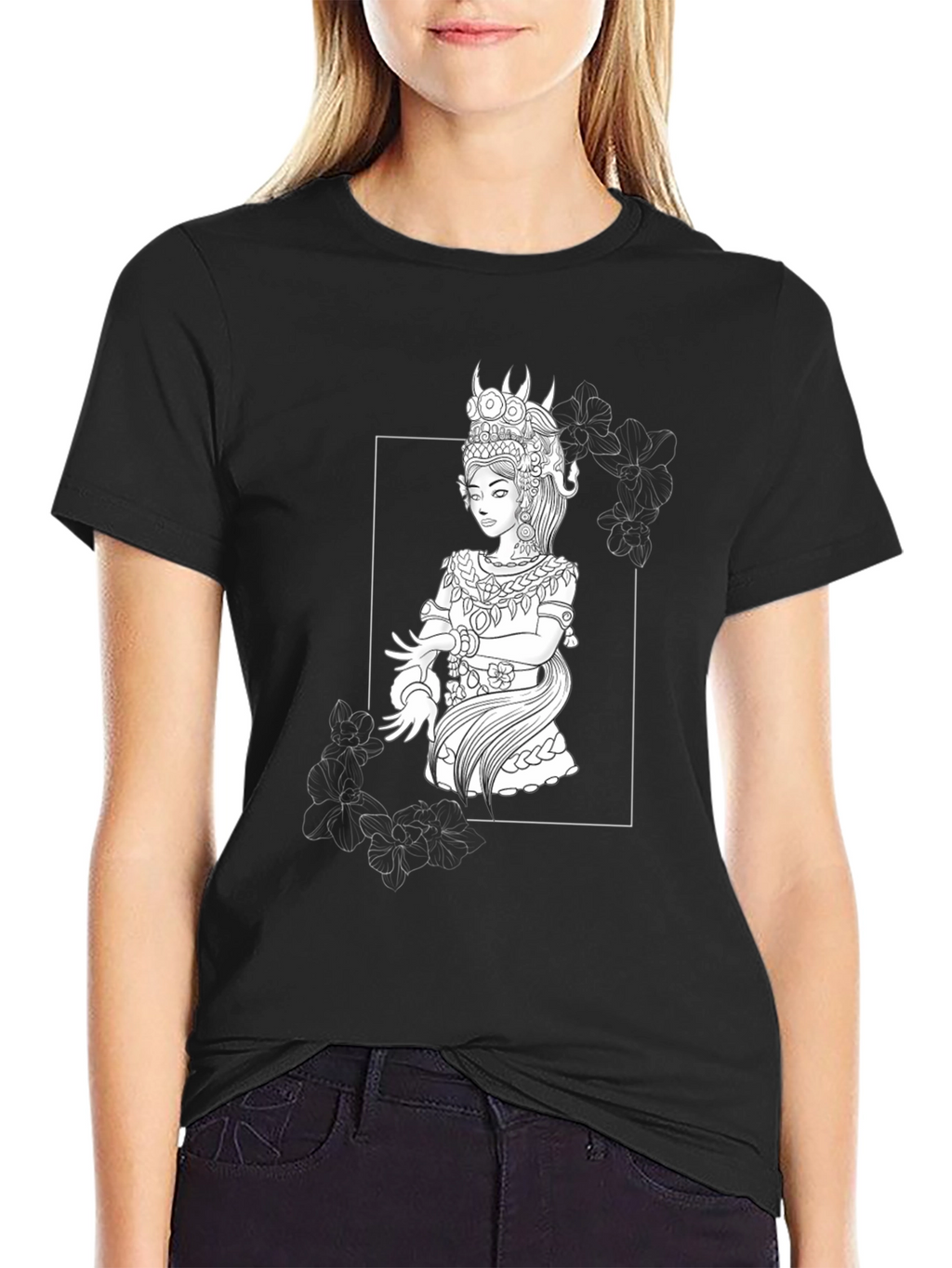 Graphic T-Shirt - Cambodian Apsara Dancer Print