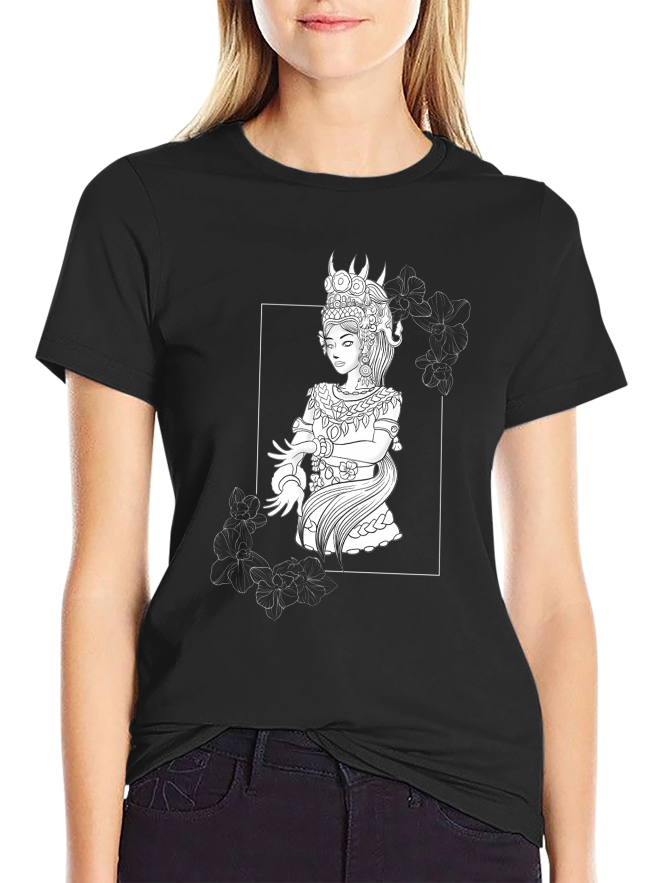 Graphic T-Shirt - Cambodian Apsara Dancer Print