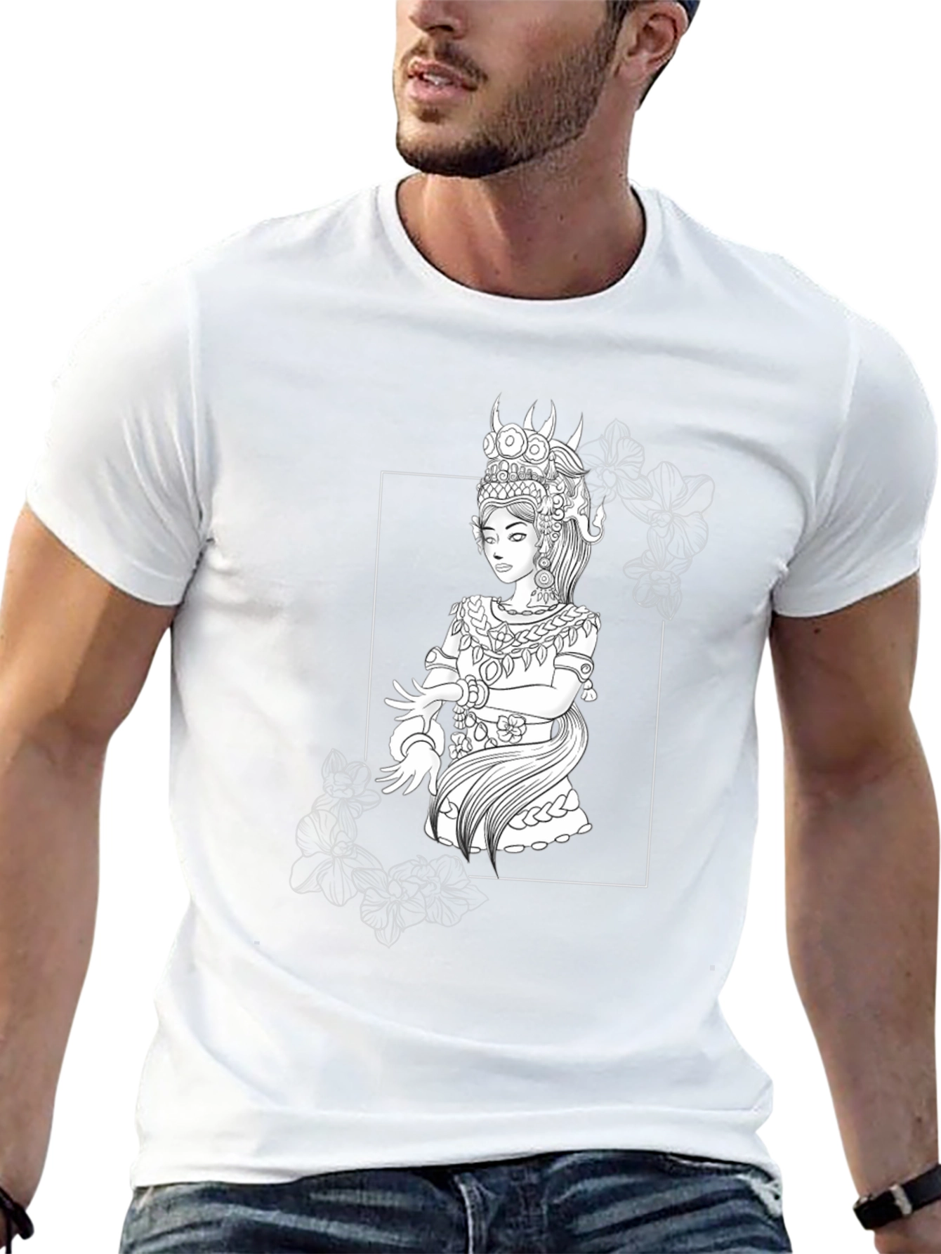 Graphic T-Shirt - Cambodian Apsara Dancer Print