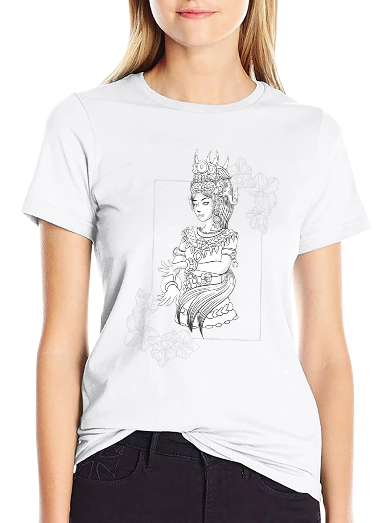 Graphic T-Shirt - Cambodian Apsara Dancer Print