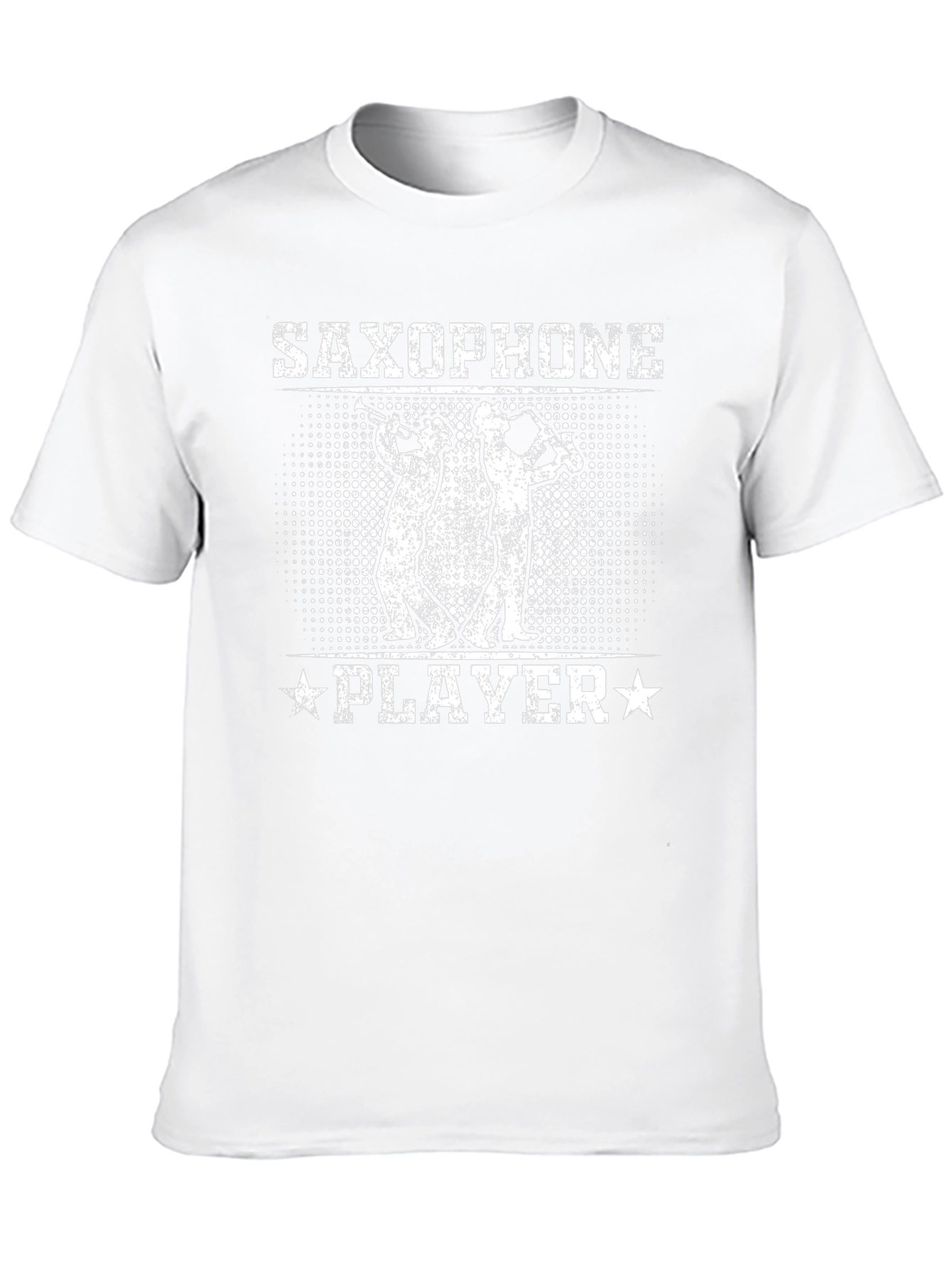 Saxophone Player Graphic Tee - Black Cotton T-Shirt