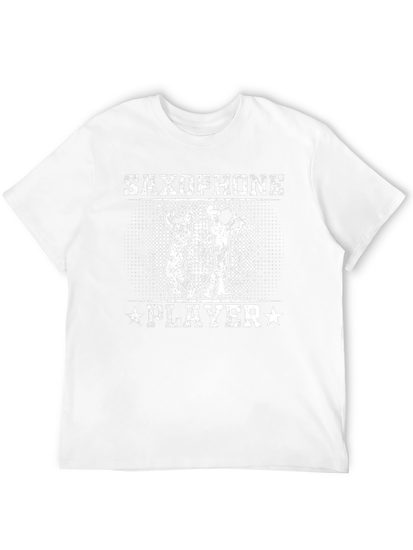 Saxophone Player Graphic Tee - Black Cotton T-Shirt