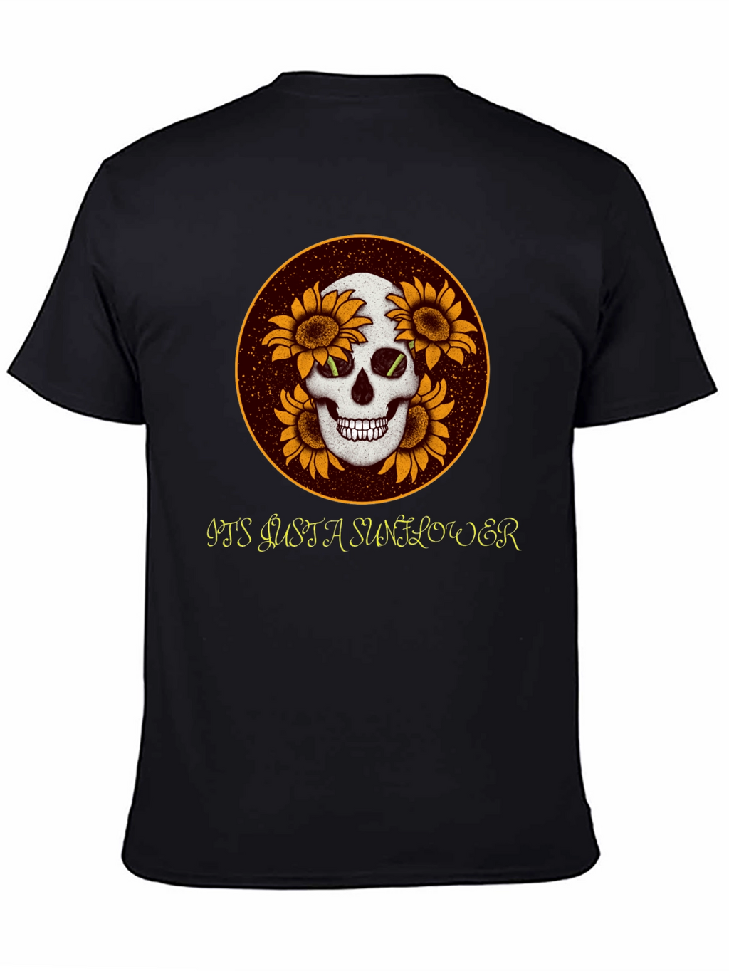Skull & Sunflower Graphic Tee - Unique Casual Wear