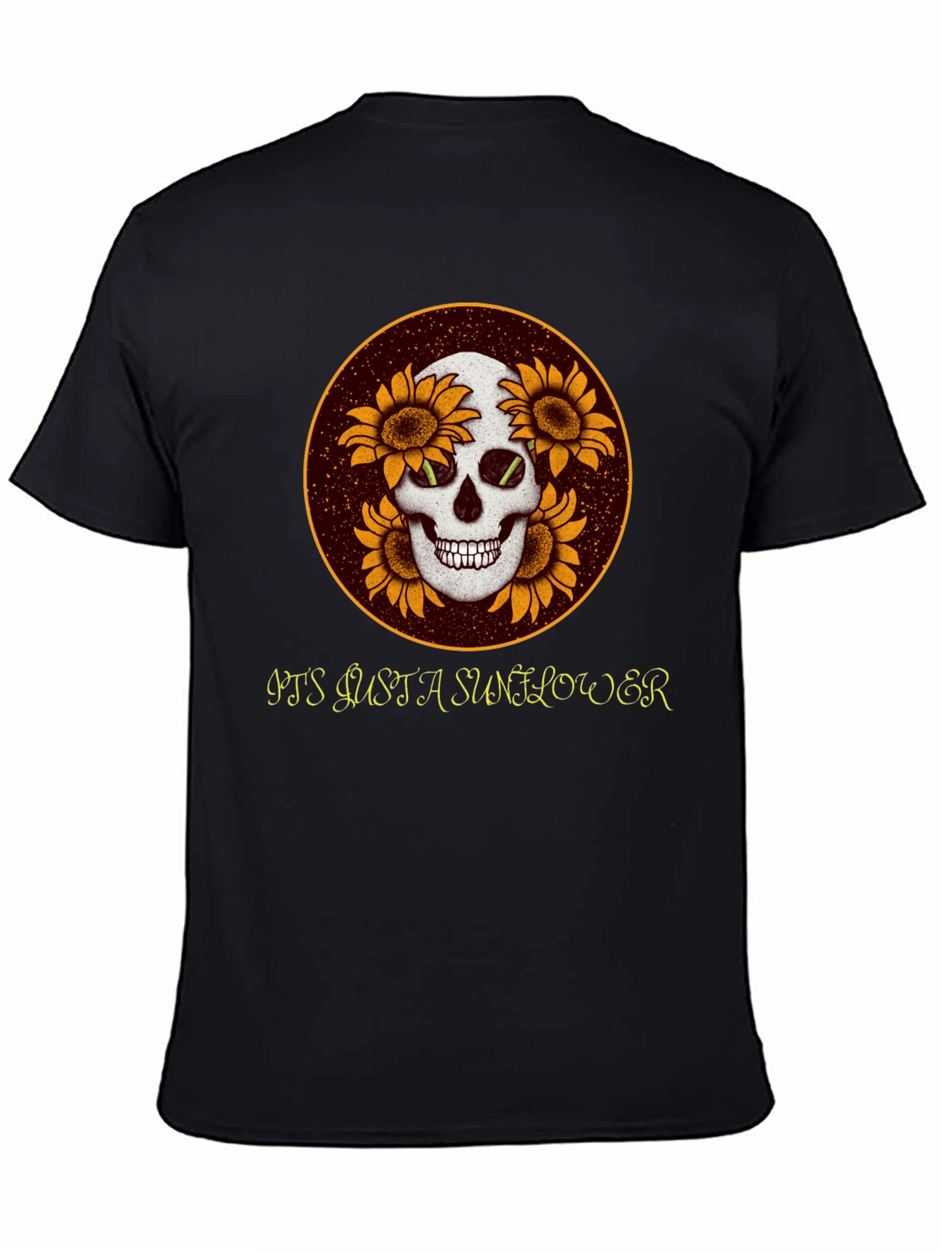 Skull & Sunflower Graphic Tee - Unique Casual Wear