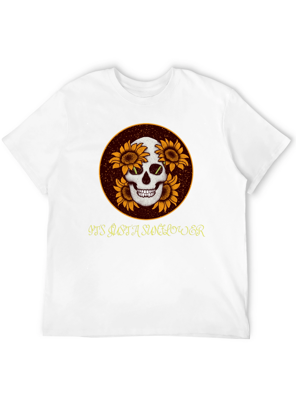Skull & Sunflower Graphic Tee - Unique Casual Wear
