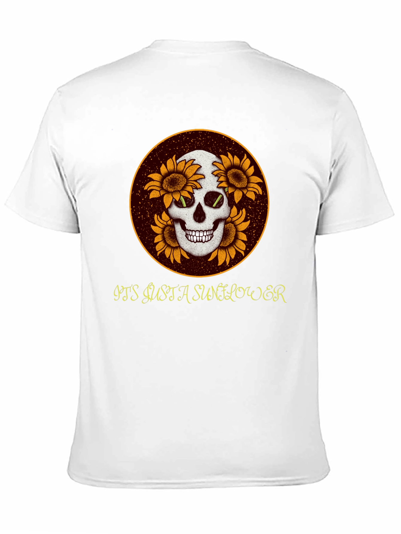 Skull & Sunflower Graphic Tee - Unique Casual Wear