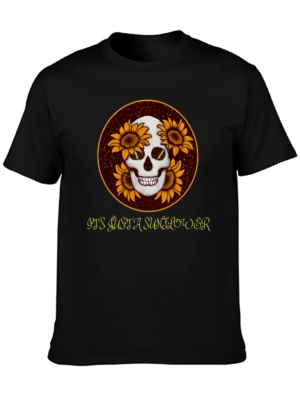 Skull & Sunflower Graphic Tee - Unique Casual Wear