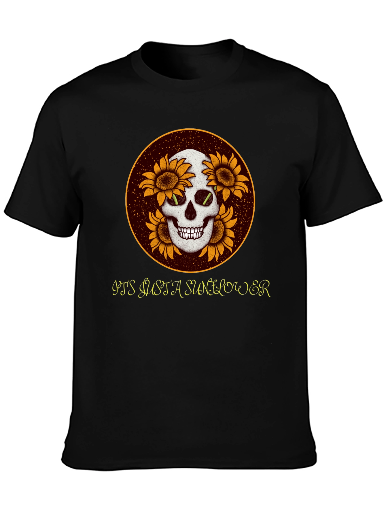 Skull & Sunflower Graphic Tee - Unique Casual Wear
