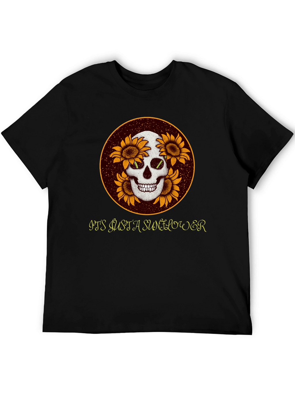 Skull & Sunflower Graphic Tee - Unique Casual Wear