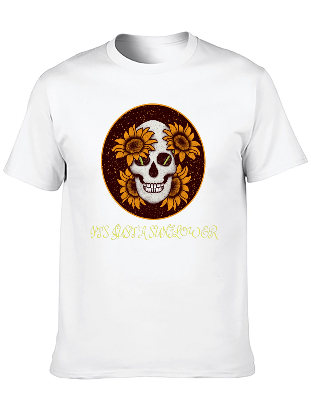 Skull & Sunflower Graphic Tee - Unique Casual Wear