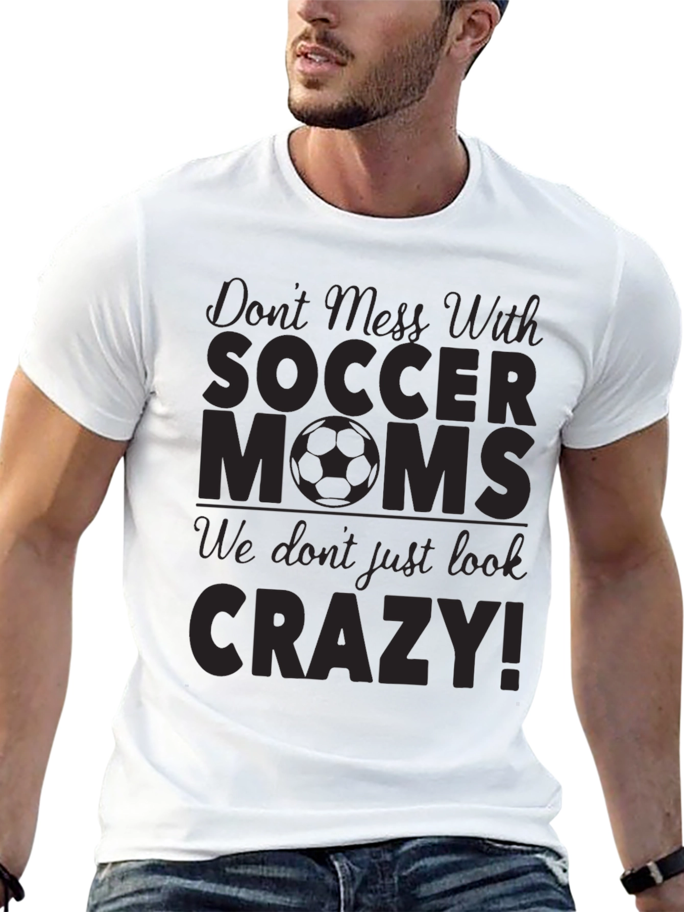 Dont Mess With Soccer Moms Black Graphic Tee
