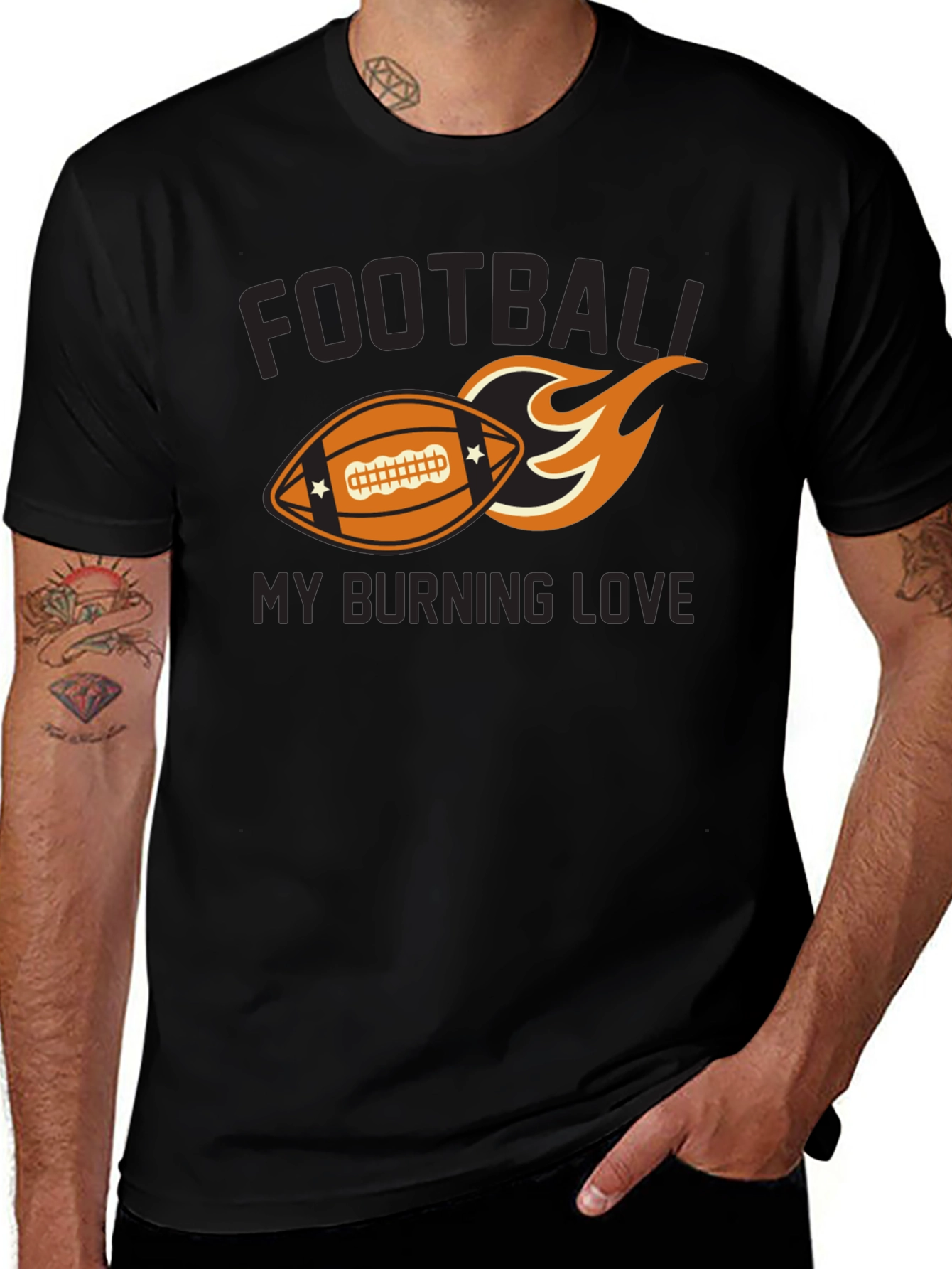 Football My Burning Love Graphic Tee