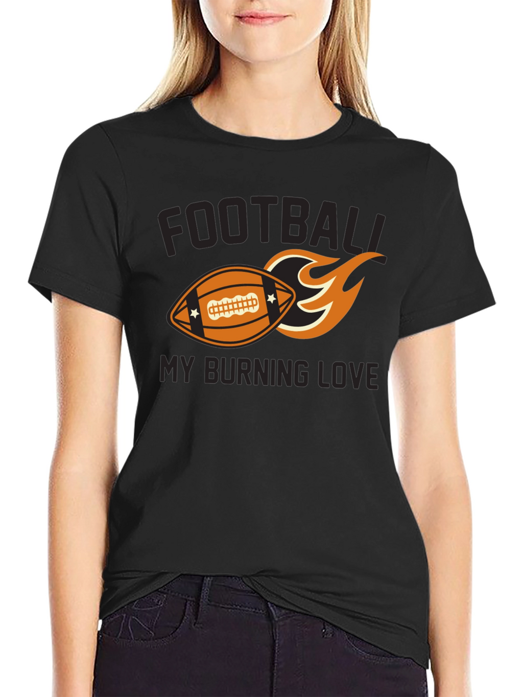 Football My Burning Love Graphic Tee