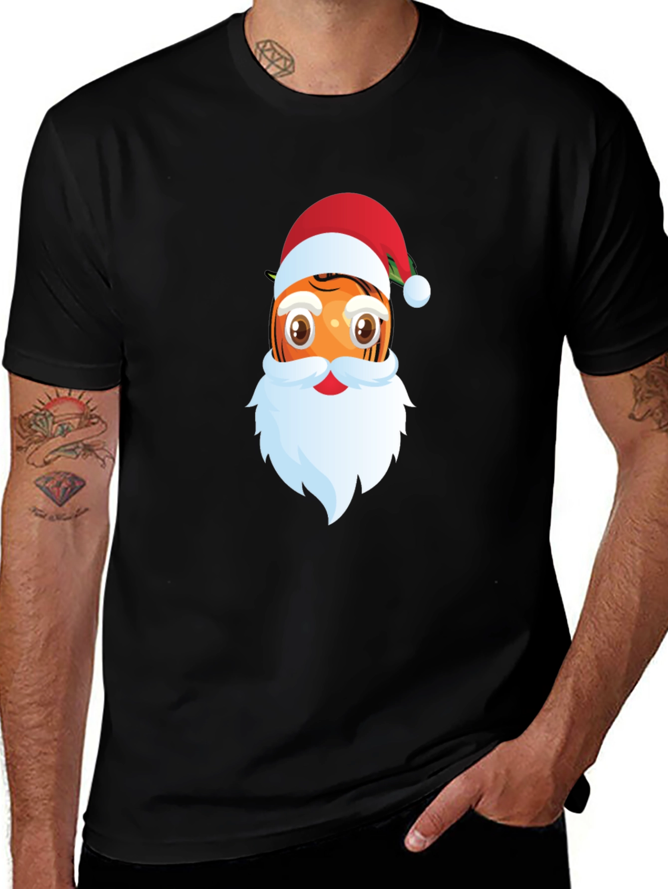 Santa Orange Christmas T-Shirt