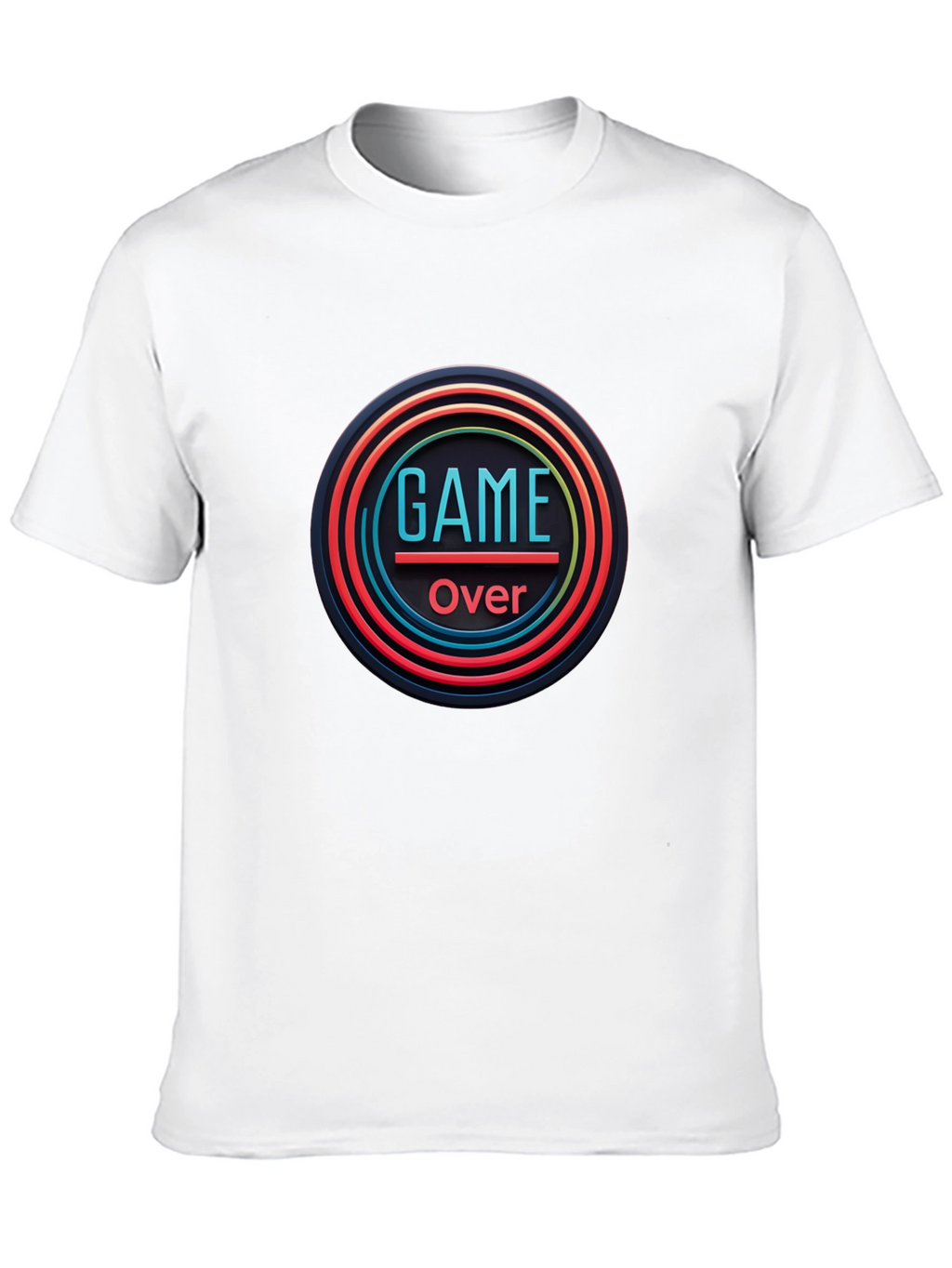Game Over Graphic Print Black T-Shirt