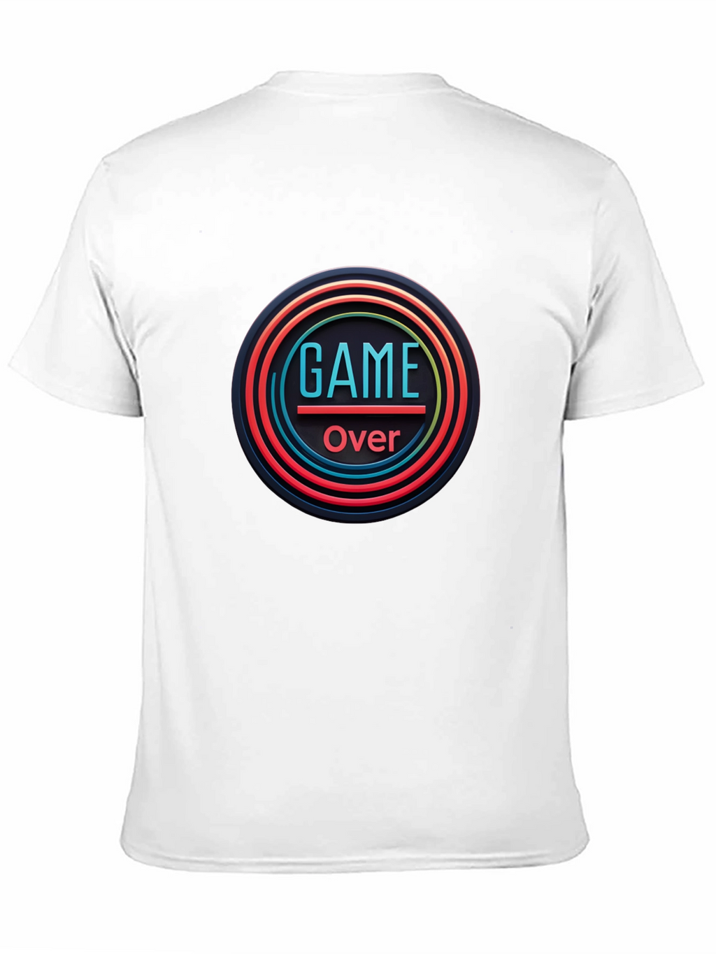 Game Over Graphic Print Black T-Shirt