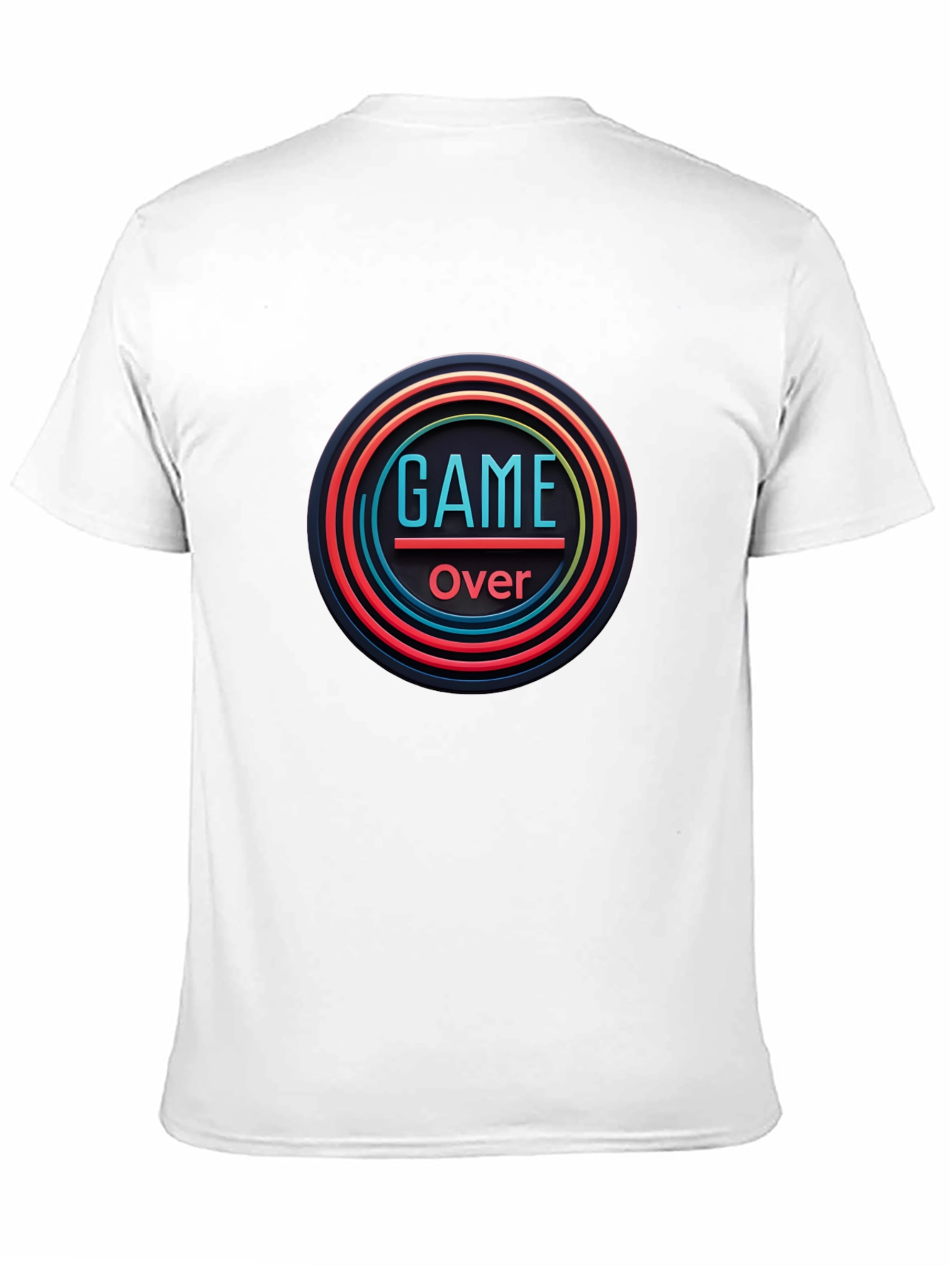Game Over Graphic Print Black T-Shirt
