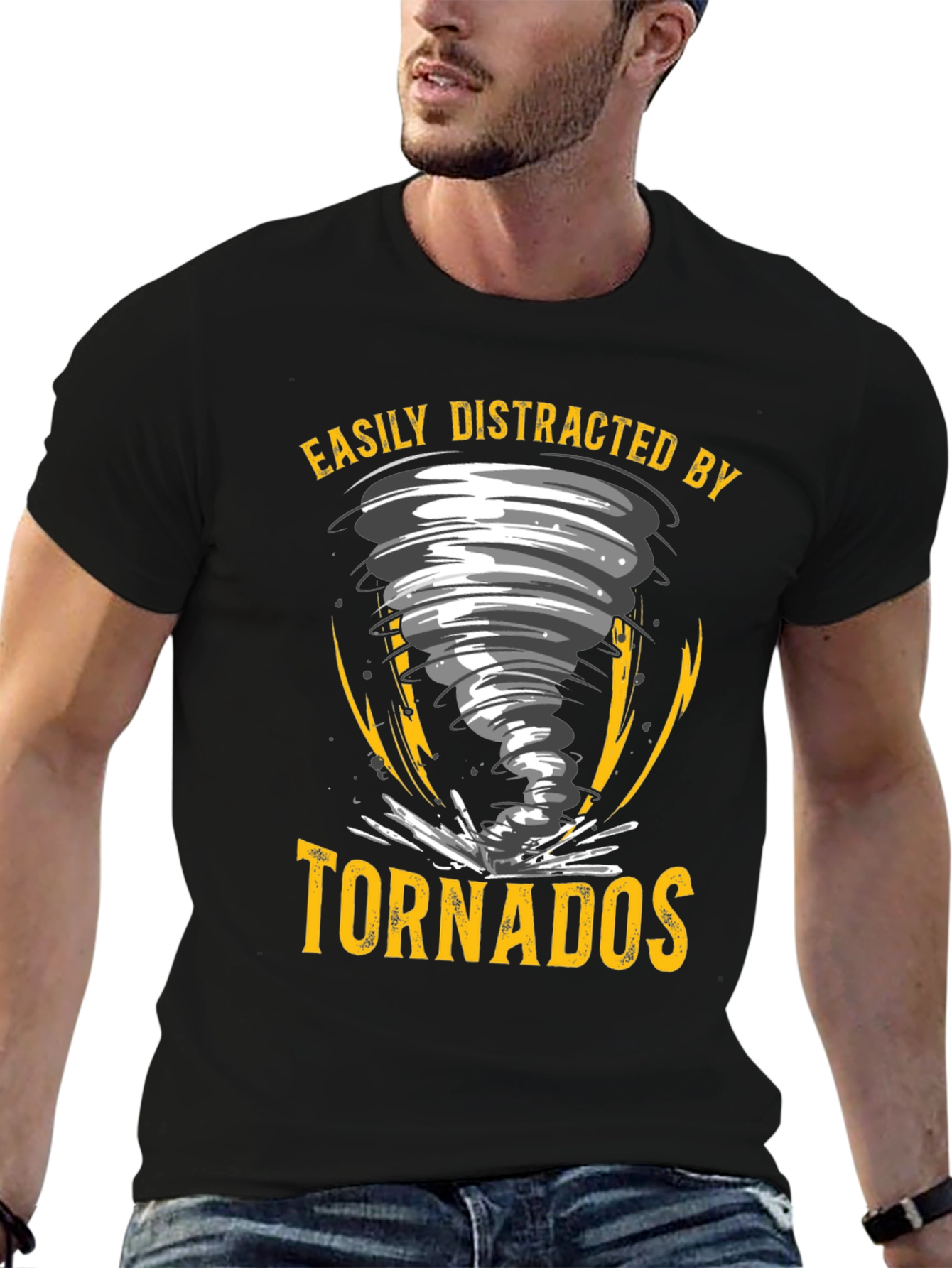 Tornado Graphic T-Shirt - Distracted By Tornados