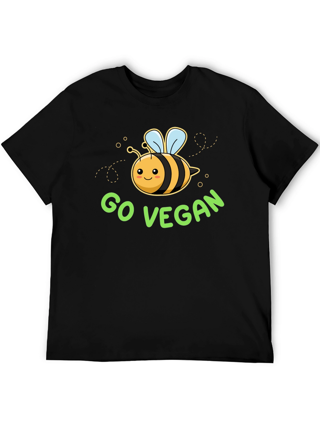 Go Vegan Bee Graphic T-Shirt