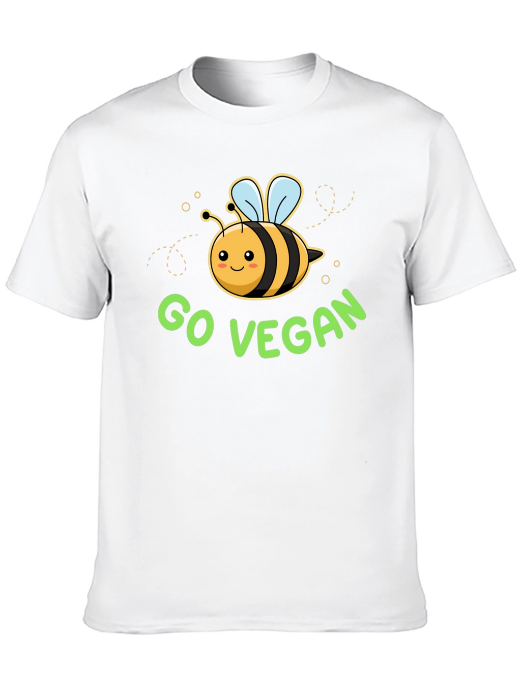 Go Vegan Bee Graphic T-Shirt