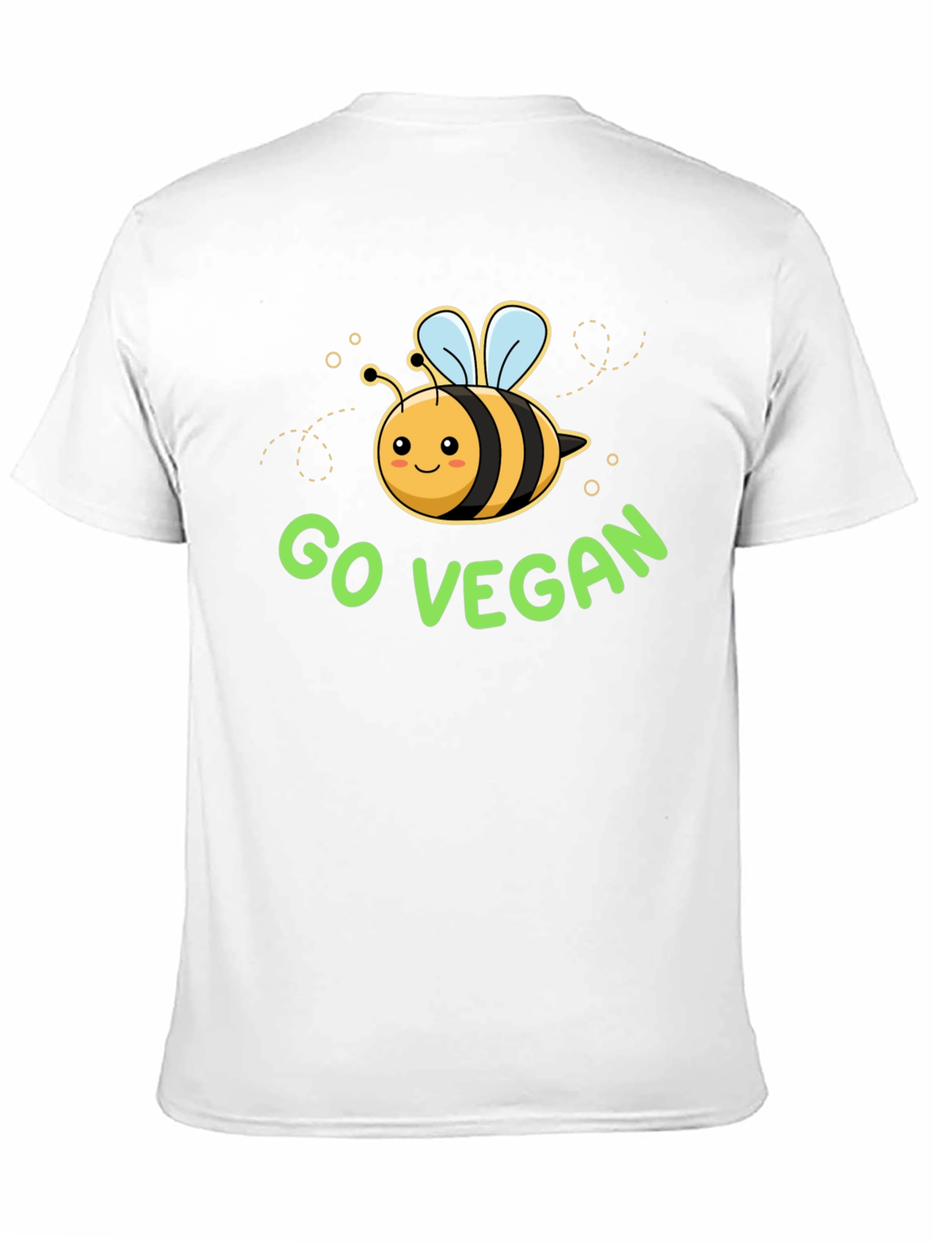 Go Vegan Bee Graphic T-Shirt