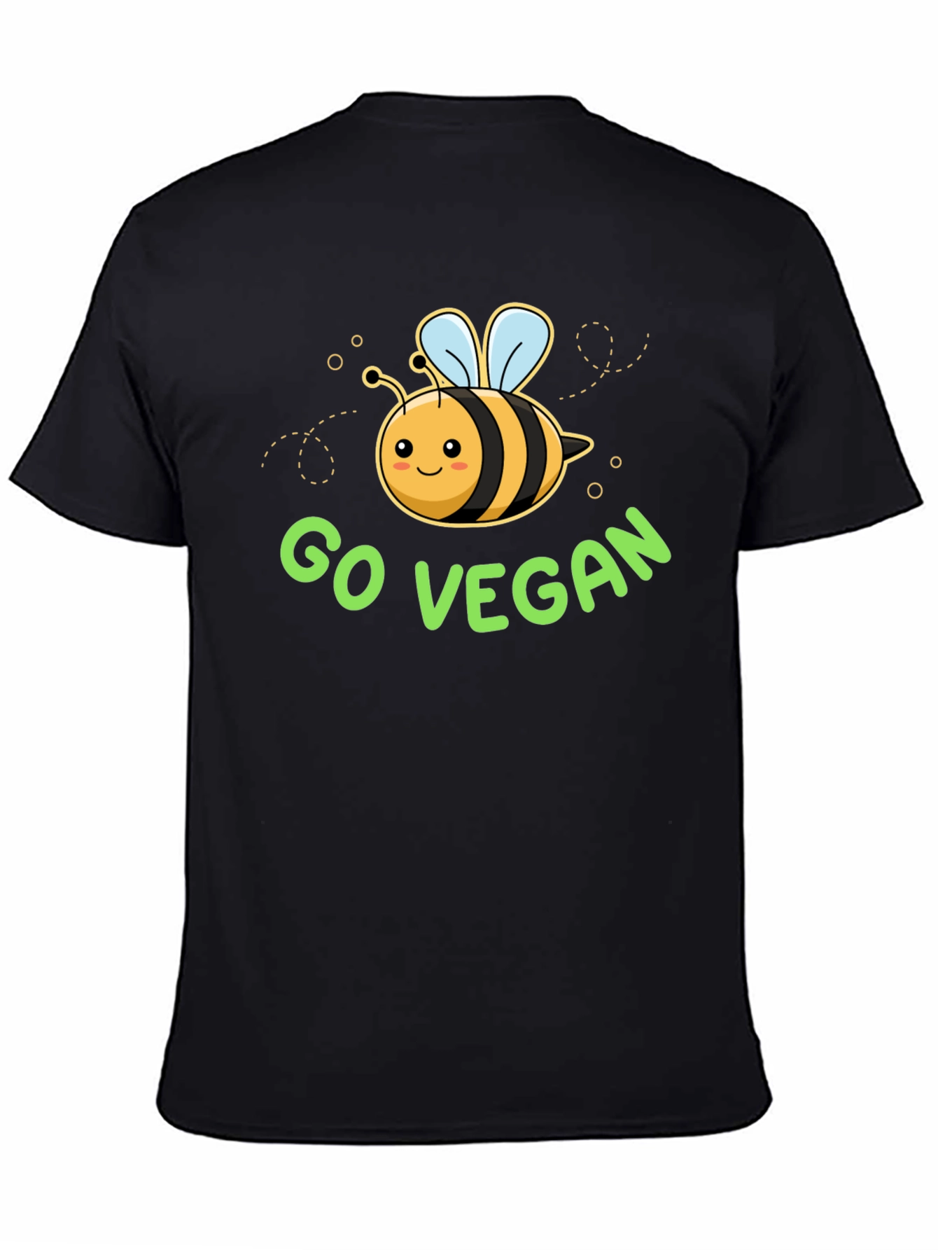 Go Vegan Bee Graphic T-Shirt